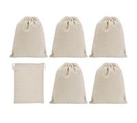 12"x8" Moneta Denaro Sacchi Borsa,6pz con Laccio Valuta Borse Stile 1,Beige