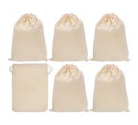 12"x8" Moneta Denaro Sacchi Borsa,6pz con Laccio Valuta Borse Stile 2,Beige