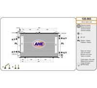 120.083 AHE Radiatore, Raffreddamento motore per NISSAN