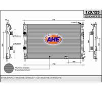 120.123 AHE Radiatore, Raffreddamento motore per NISSAN