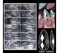 120/140 Chiodi Bara Acrilica Con Diamanti Design Falsi Accessori Per Manicure Qualità Per Salone Fai Da Te Fai Da Te