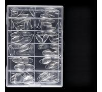 120/140 DCoffin unghie acriliche con diamanti 3D design decorazioni per manicure per estensioni eleganti e pratiche facili da indossare