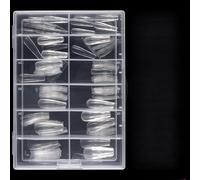 120/140pcs Tocchi Chiodi Bara Acrilici Per Estensioni Chiodi Con Diamanti Forma Trasparenti Chiodi Falsi Trasparenti Per Salone Pressa Acrilica Unghie