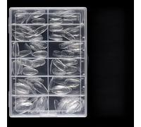 120/140pcs Tocchi Chiodi Bara Acrilici Per Estensioni Chiodi Con Diamanti Forma Trasparenti Chiodi Falsi Trasparenti Per Salone Pressa Acrilica Unghie