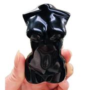 120-150g Cristallo di Ossidiana Naturale Intagliato Torso di Donna Quarzo Nero Statua della Dea Figurine Gemma Decor Quarzo s ZOUCUNXIYIN