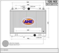 120.163 AHE Radiatore, Raffreddamento motore per NISSAN