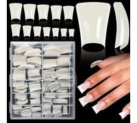 120/504pcs Anatra Piedi Finte Unghie Curve Corta Manicure Unghie Accesores Nails Art Decore Per Salone E Uso Domestico