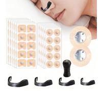 120/90/60/30/10 pezzi Strisce nasali magnetiche, include 4 molletta nasali e 1 dilatatore nasale magnetico, strisce nasali magnetiche inalabili per uso esterno, unisex, adatte per sport, casa, viaggi 