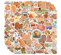 120 adesivi creativi a forma di capibara dei cartoni animati, set di adesivi divertenti a forma di Capybara, impermeabili, adatti per decorare frigorifero, tazza d'acqua, telefono cellulare, computer