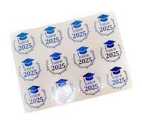 120 adesivi per cappelli di laurea di classe 2025 per la confezione di carte di sigillatura, 40 mm, trasparenti per animali domestici, adesivi per guarnizioni, etichette scalbook