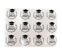 120 adesivi per cappelli di laurea di classe 2025 per la confezione di carte di sigillatura, 40 mm, trasparenti per animali domestici, adesivi per guarnizioni, etichette scalbook