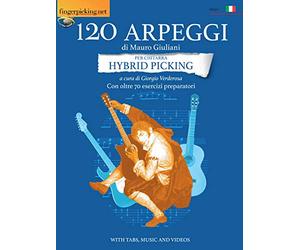 120 Arpeggi di Mauro Giuliani per chitarra Hybrid Picking