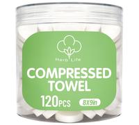 120 asciugamani compressi monouso, mini asciugamani compressi per il viso, asciu