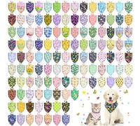 120 bandane per cani primaverili ed estive, regolabili, per cuccioli floreali, bandane per animali domestici, lavabile, bandana per toelettatura di animali domestici, per centro commerciale, taglia