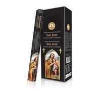 120 bastoncini di incenso 6 scatole esagonali x 20 Incensi religiosi Fragranze & Sens - no tossico no lavoro minori - con preghiera onomastico + portaincenso omaggio (San Giuseppe)