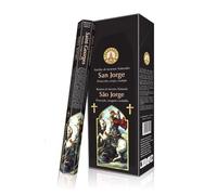 120 bastoncini di incenso 6 scatole esagonali x 20 Incensi religiosi Fragranze & Sens - no tossico no lavoro minori - con preghiera onomastico + portaincenso omaggio (San Giorgio)