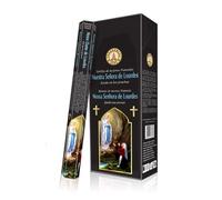 120 bastoncini di incenso 6 scatole esagonali x 20 Incensi religiosi Fragranze & Sens - no tossico no lavoro minori - con preghiera onomastico + portaincenso omaggio (Nostra Signora di Lourdes)