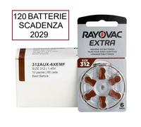 120 batterie apparecchi acustici 312 rayovac PR41 pile protesi udito auricolari