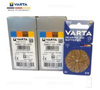 120 batterie apparecchi acustici 312 VARTA PR41 pile protesi udito auricolari