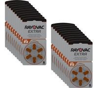 60 Batterie per apparecchi acustici 312 RAYOVAC EXTRA PR41 60 pile