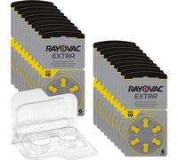 120 batterie per apparecchi acustici Rayovac Extra Advanced PR70 gialle 10...