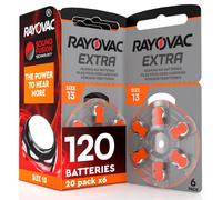 120 Batterie per Apparecchi Acustici Rayovac Extra Tipo 13 Arancioni Sound