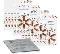 120 batterie per apparecchi acustici Siemens Signia 312 marrone P312MF PR41...