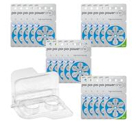 120 batterie per apparecchi acustici Varta Power One PR44 Blu 675 + scatola...