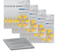 60 batterie POWERONE 10 per apparecchi acustici - protesi acustiche