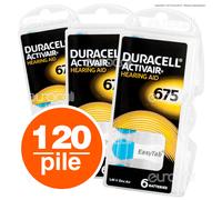 30 batterie per apparecchi protesi acustiche DURACELL ACTIVAIR mod. 675 blu PR44