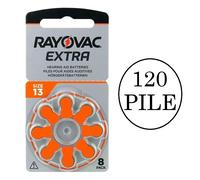 120 Batterie PILE RAYOVAC Extra 13 per Apparecchi Acustici Protesi Udito PR48
