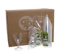 120 Calici da acqua plastica riutilizzabile 200ml basi trasparenti