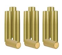 120 capsule termorestringenti per bottiglie di vino oro chiaro tappo termorestringente a bocca dritta in PVC termorestringente involucro per cantina di vino, bar