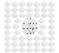 120 chiusure a gancio per pannello forato, adatte per pannelli forati da 0,6 cm, accessori per appendere utensili da parete, ganci di sicurezza per appendere e fermare i ganci dalla caduta (bianco)