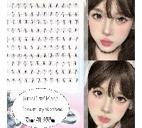 120 ciuffetti/C Curl di ciglie inferiori lunghe e morbide naturalmente, 7mm, dalla radice alla punta, stelo più sottile, stile a V imitato a mano, adatto per uso quotidiano, ciglie da manga, cosmetici