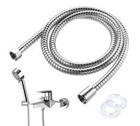 120 cm Tubo Flessibile Doccia Anti-Torsione Cromo con Guarnizione, Universale Standard G1/2 Pollici Tubo Doccia In Acciaio Inox Anti-Esplosione Resistente Alta Temperatura, per Rubinetteria Bagno