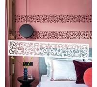 120 cm Vintage Antico Barocco Botanico Separatore Stencil Bordo Stencil Disegni Della Parete Grande Gesso Decorativo Personalizzato Grande Modello Dimensionale Riutilizzabile S660