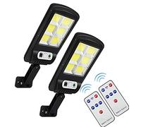 120 COB LED Solare Luce Della Strada Telecomando Sensore di Movimento Esterno Solare Lampade Della Luce Della Parete per Strada Percorso Giardino Patio Passi 2 pz