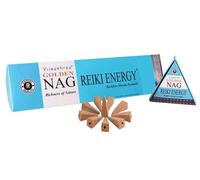 120 Coni Incenso a Riflusso REIKI ENERGY Golden Nag 12 Box da 10 Cono Backflow