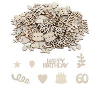 120 coriandoli Happy Birthday 60. Compleanno, decorazione da tavolo per 60 compleanno, decorazione da tavolo in legno, decorazione per compleanno, 60 decorazioni da tavolo Happy Birthday (60)