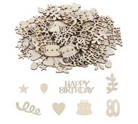 120 coriandoli per compleanno, 80 decorazioni da tavolo per compleanno, 80 decorazioni da tavolo in legno, 80 decorazioni per compleanno, 80 decorazioni da tavolo Happy Birthday (80)