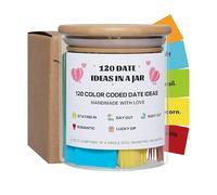 120 Date Ideas In Un Jar, Idee Data In Una Bottiglia, Temi Codificati A Colori Date Night Games, Divertenti Idee Notte Multicolori Messaggio, Idee Date Codificate A Colore In Una Bottiglia