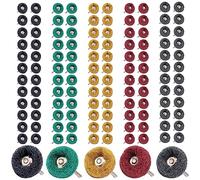 120 dischi abrasivi da 25 mm: dischi abrasivi per lucidatura 80/150/240/400/600, grana per lucidatura, ruote con manico da 3 mm, accessori per lucidatura per utensili rotanti Dremel