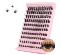 120 extension per ciglia fai da te, curvatura a D, ciuffetti singoli, 8-16 mm, riutilizzabili, miste, russe, extension per ciglia a grappolo (D07) [D07, ]