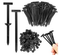 120 fascette universali per cavi, chiusura automatica, per auto, in plastica, rivetti in plastica per auto, clip di supporto per paraurti, colore nero