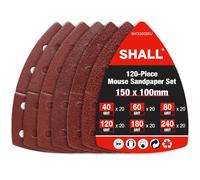 120 Fogli Abrasivi, Cuscinetti per Levigatrice per Mouse, Grane Assortite 40/60/