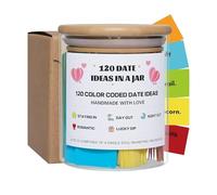 120 Idee per appuntamenti notturni in un barattolo, idee per date codificate a colori, barattolo di gioco per date notturne, divertenti biglietti per appuntamenti per sposi, regalo di nozze per marito