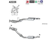 120 KW 163 CV CATALIZZATORE PER Audi A4 800 2.4