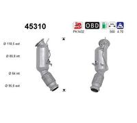 ASA Selection Catalizzatore 120 kW 163 CV per BMW 3 Gran Turismo F34 320i