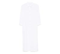 120% Lino - Abito camicia in lino bianco con bottoni - - Dresses - Donna - Bianco - XS